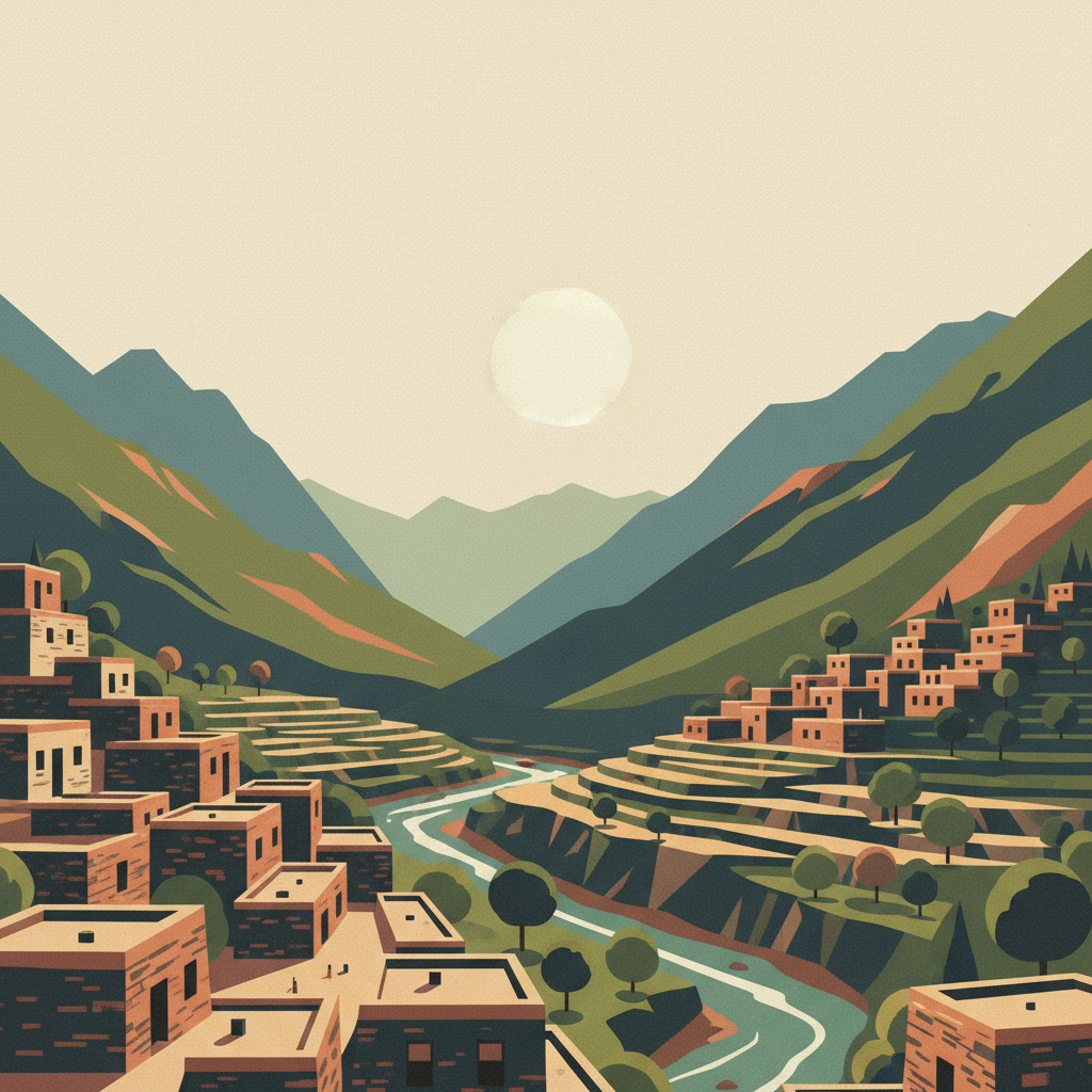 Cultural Landscape of Hawraman/Uramanat — illustrated travel poster