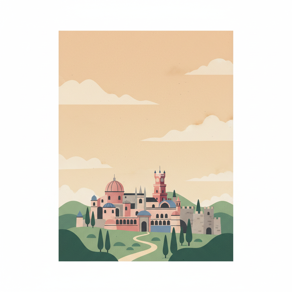 Cultural Landscape of Sintra — illustrated travel poster