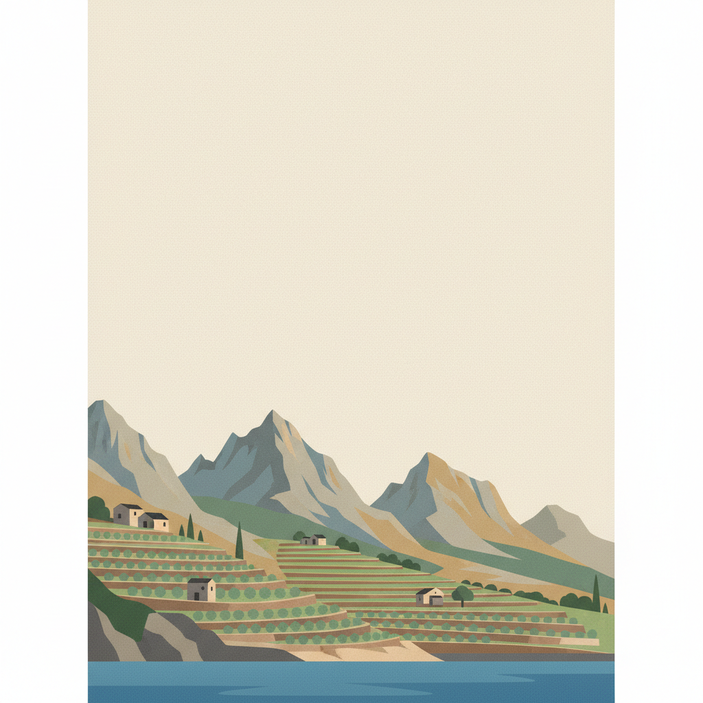 Cultural Landscape of the Serra de Tramuntana — illustrated travel poster