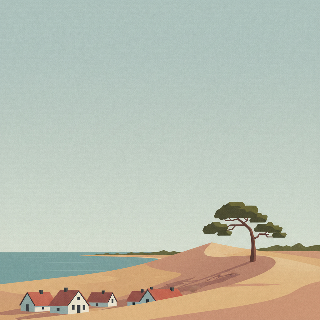 Curonian Spit — illustrated travel poster