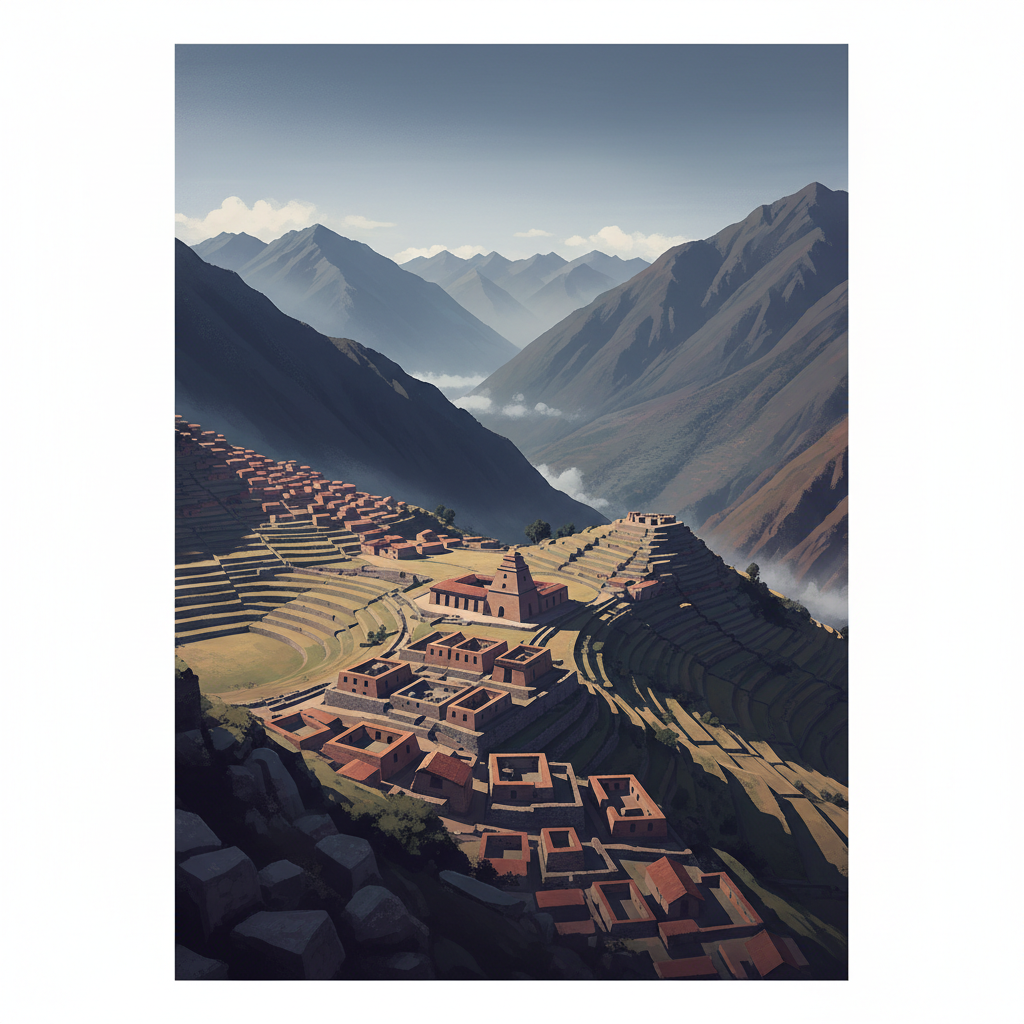 City of Cuzco — illustrated travel poster