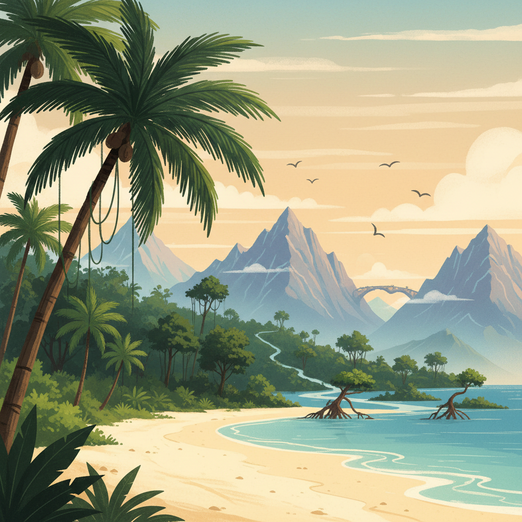 Darien National Park — illustrated travel poster