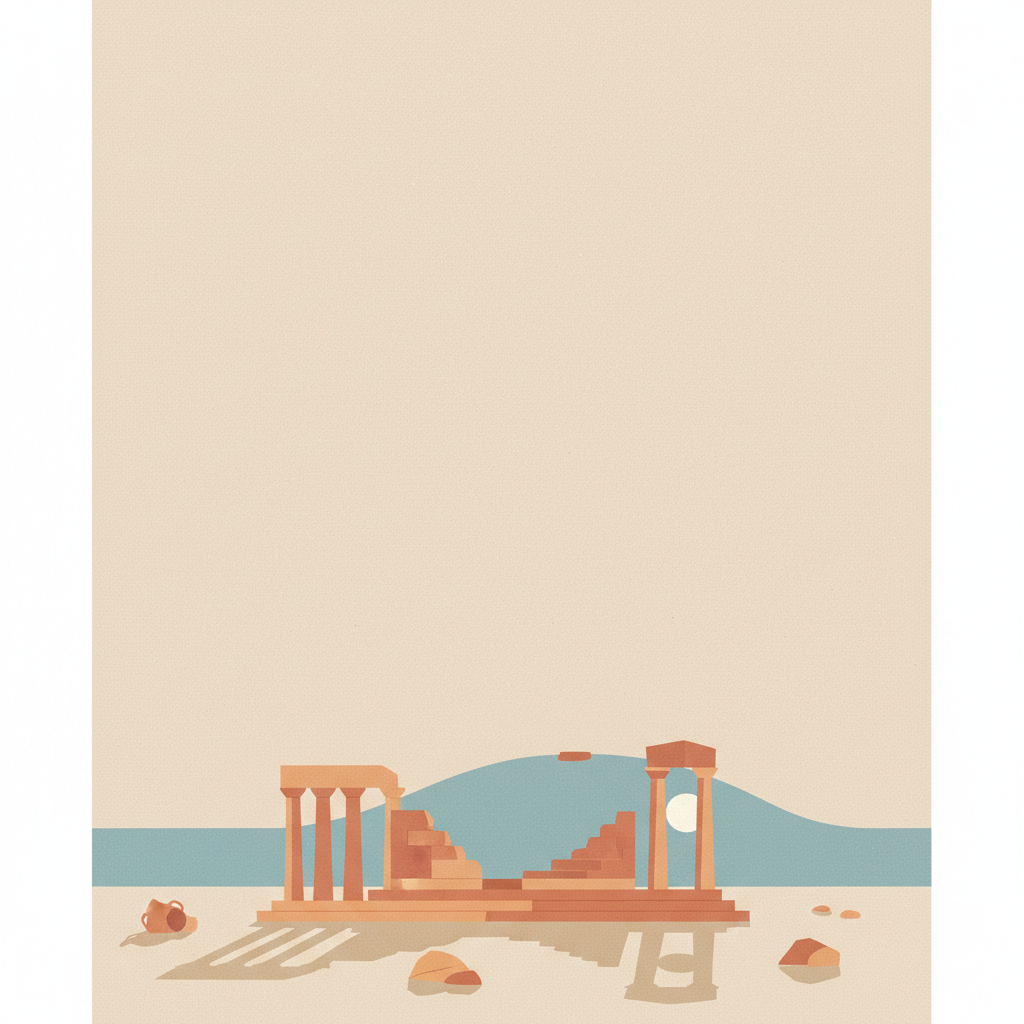 Delos — illustrated travel poster
