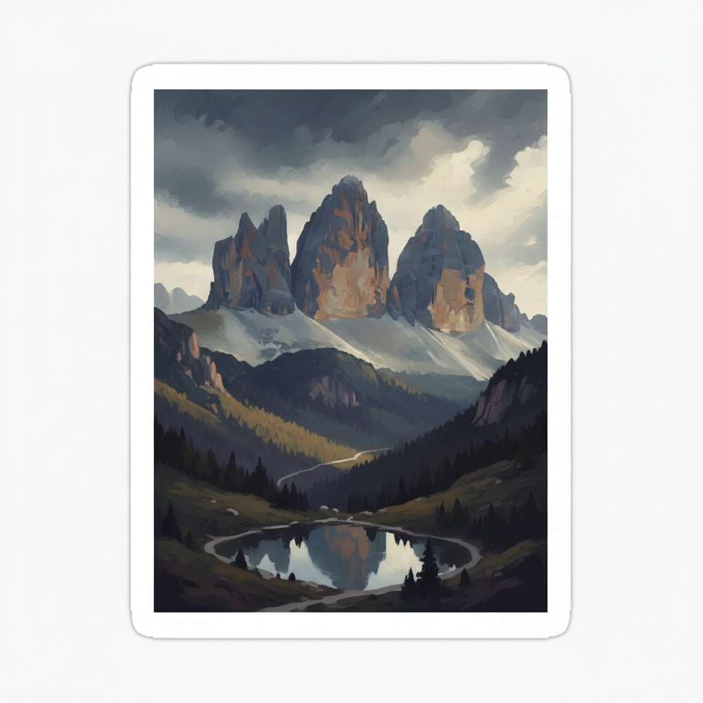 The Dolomites — illustrated travel poster