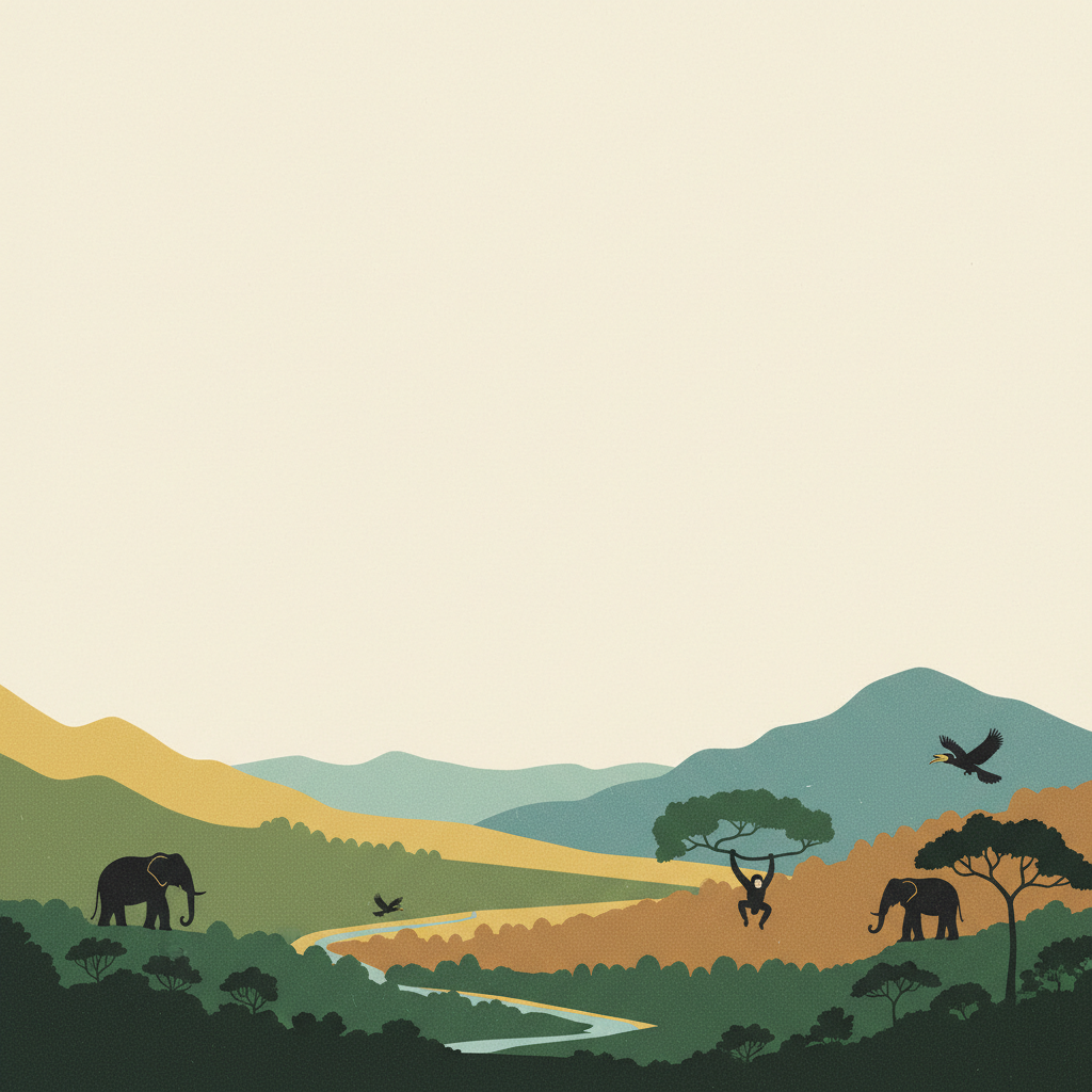 Dong Phayayen-Khao Yai Forest Complex — illustrated travel poster