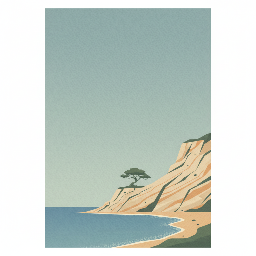 Dorset and East Devon Coast — illustrated travel poster