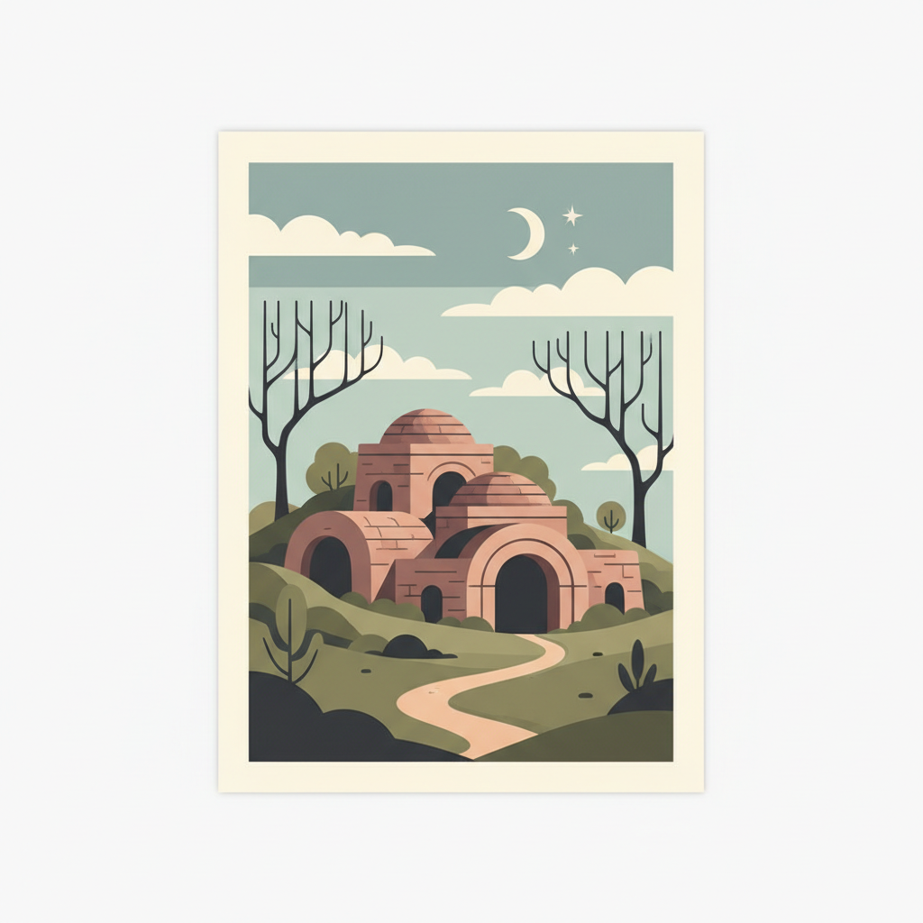 Early Christian Necropolis of Pécs (Sopianae) — illustrated travel poster