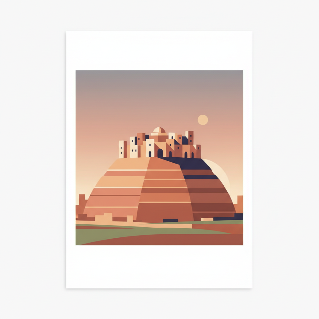 Erbil Citadel — illustrated travel poster
