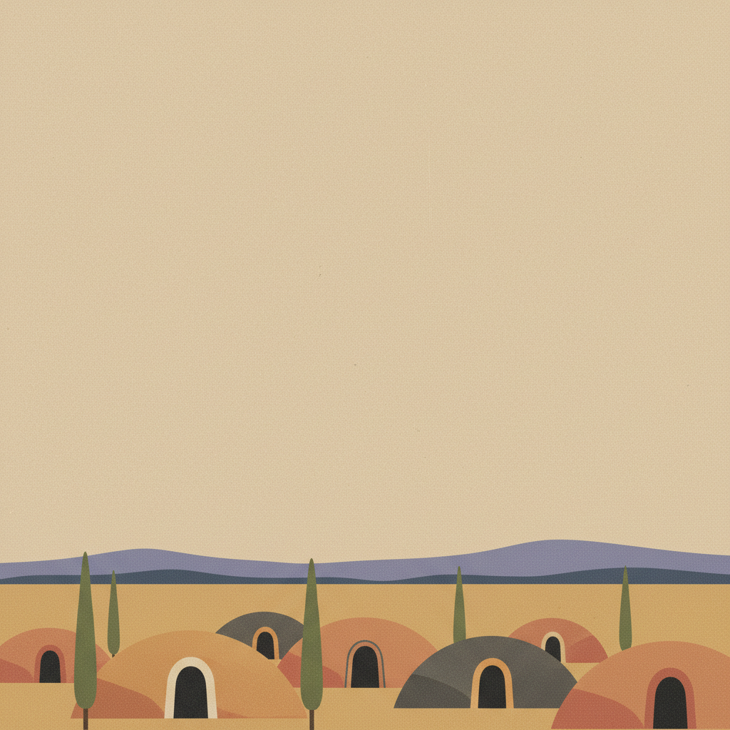 Etruscan Necropolises of Cerveteri and Tarquinia — illustrated travel poster