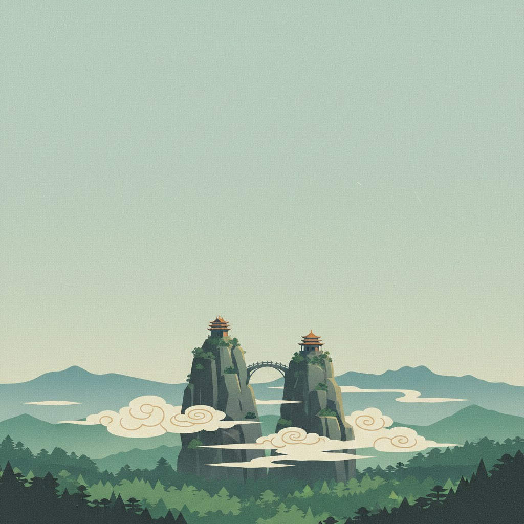 Fanjingshan — illustrated travel poster