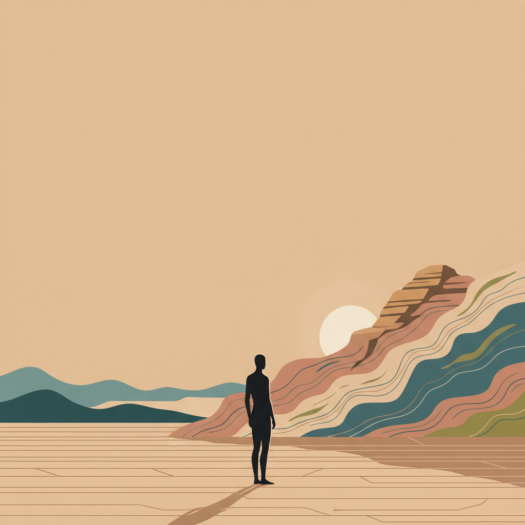Faya Palaeolandscape — illustrated travel poster