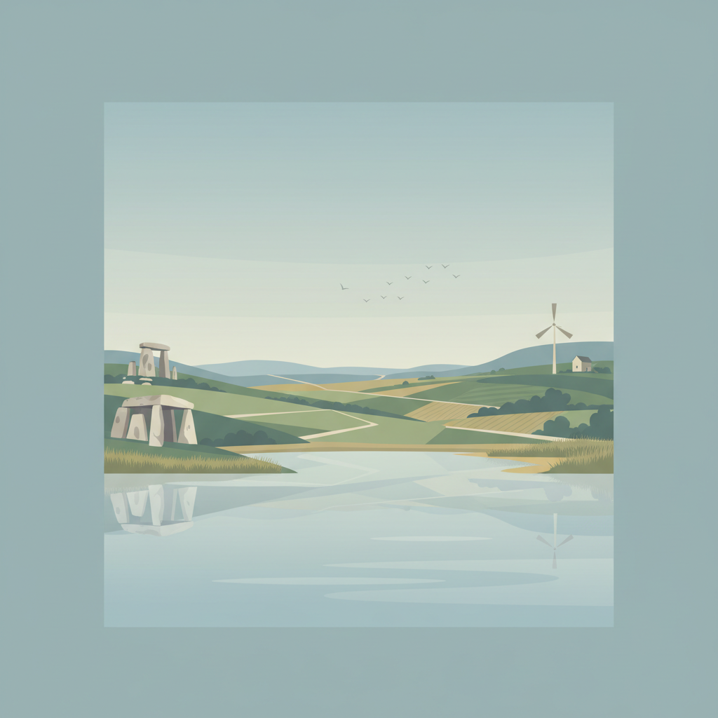 Fertö / Neusiedlersee Cultural Landscape — illustrated travel poster