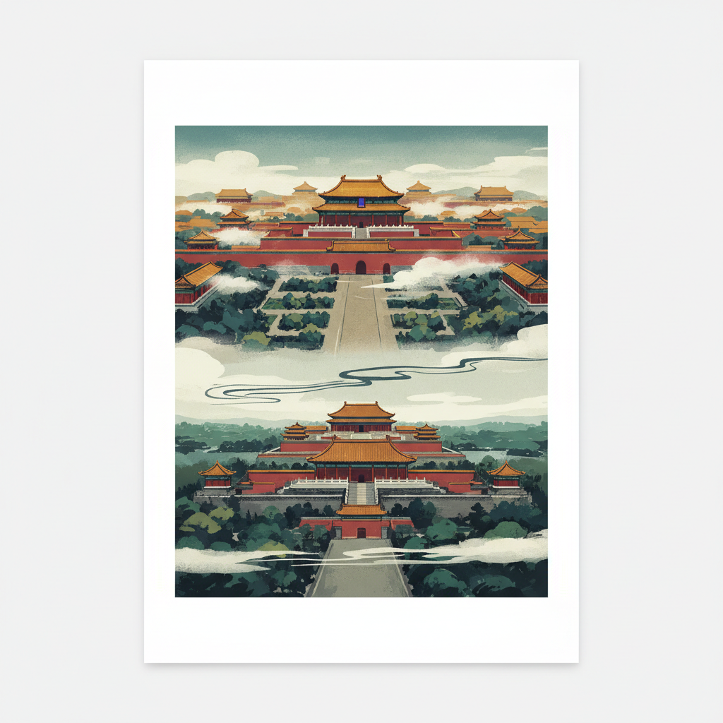 Imperial Palaces of the Ming and Qing Dynasties in Beijing and Shenyang — illustrated travel poster
