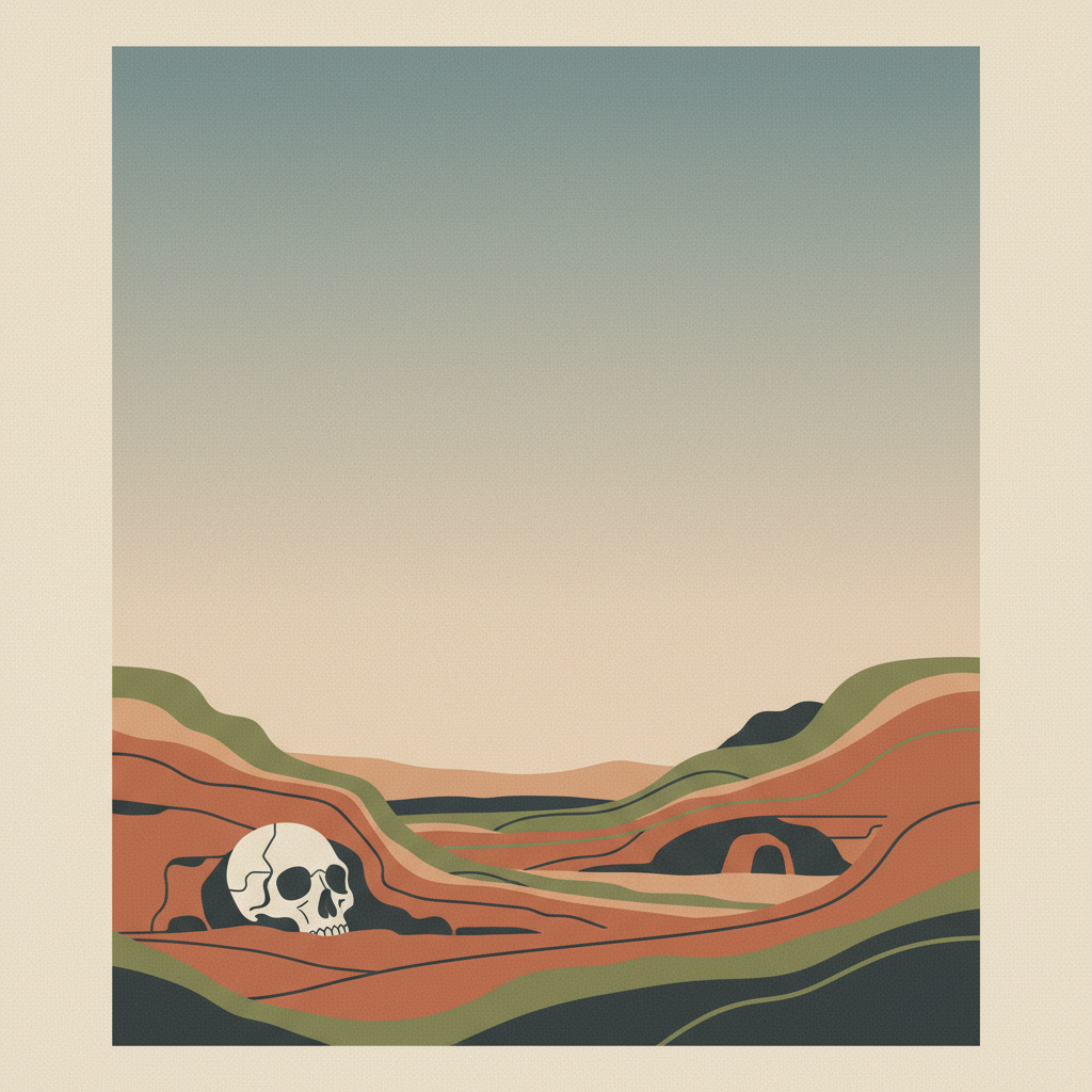Fossil Hominid Sites of South Africa — illustrated travel poster