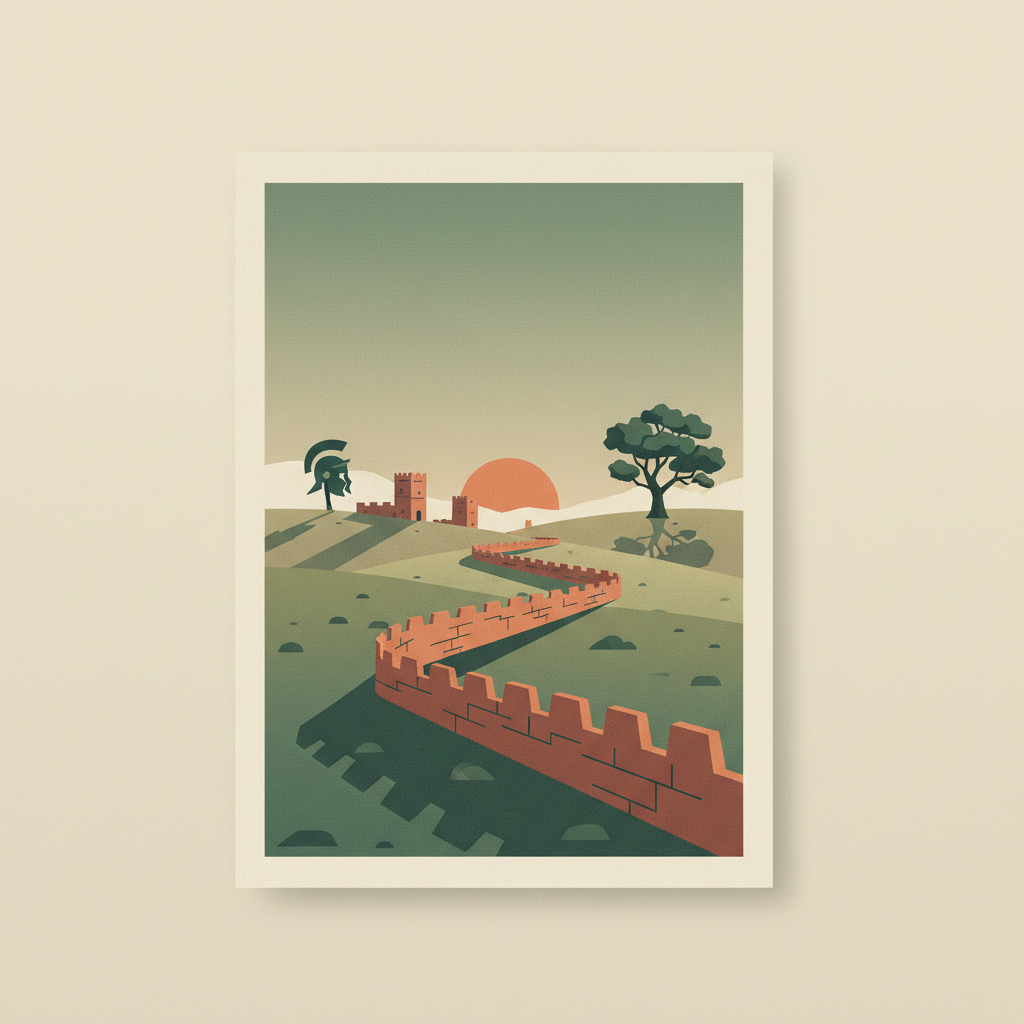 Frontiers of the Roman Empire — illustrated travel poster