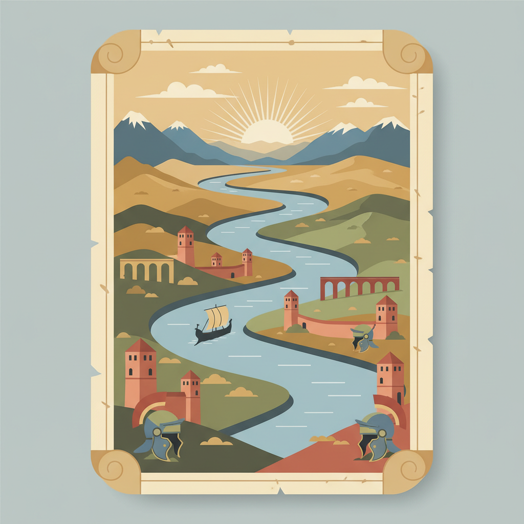 Frontiers of the Roman Empire – The Danube Limes (Western Segment) — illustrated travel poster