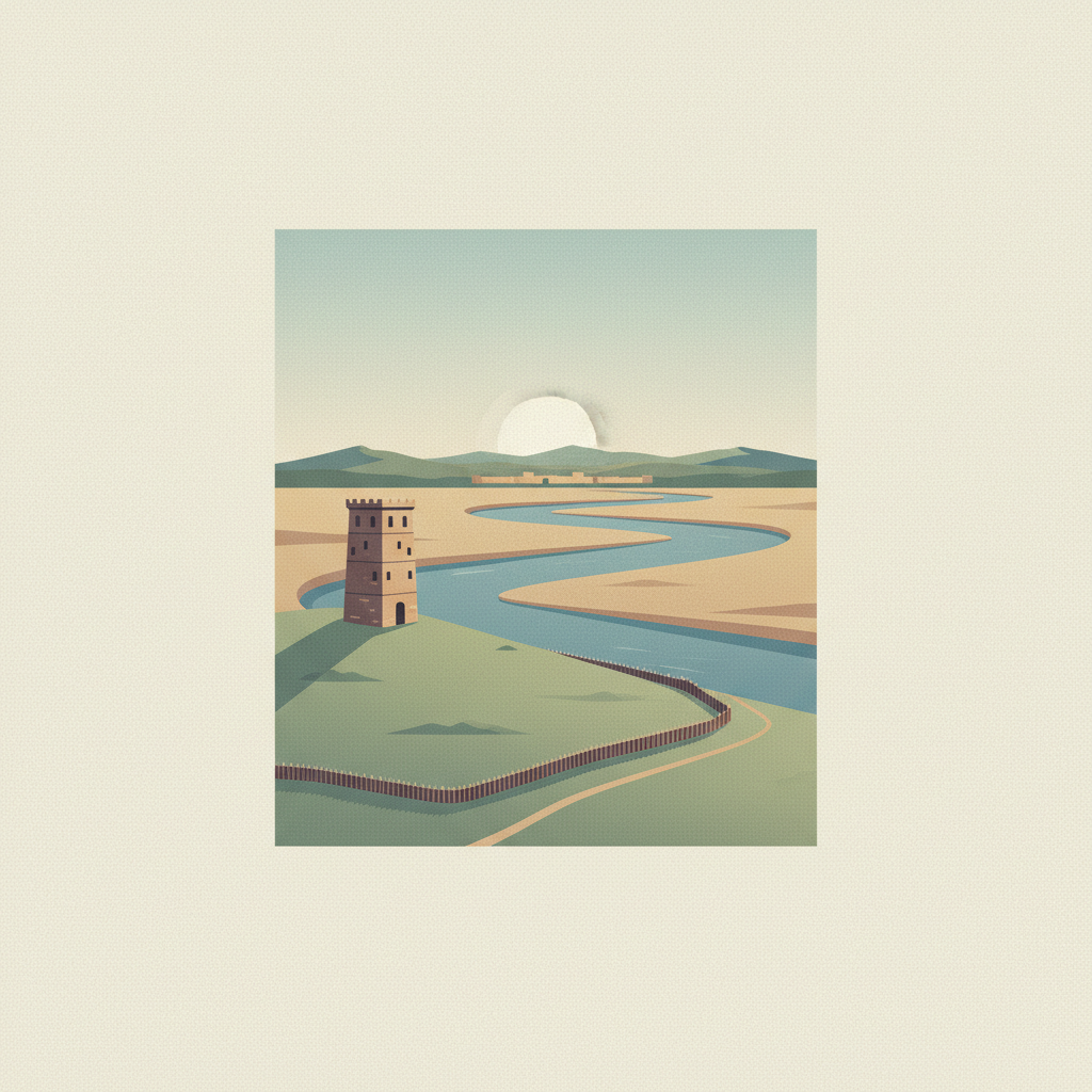 Frontiers of the Roman Empire – The Lower German Limes — illustrated travel poster