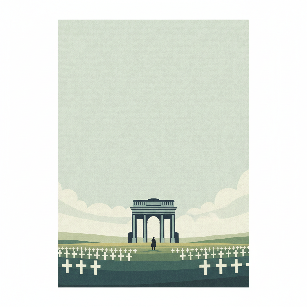 Funerary and memory sites of the First World War (Western Front) — illustrated travel poster