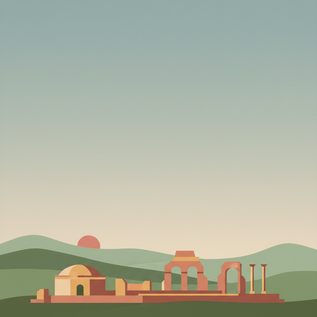 Gamzigrad-Romuliana, Palace of Galerius — illustrated travel poster