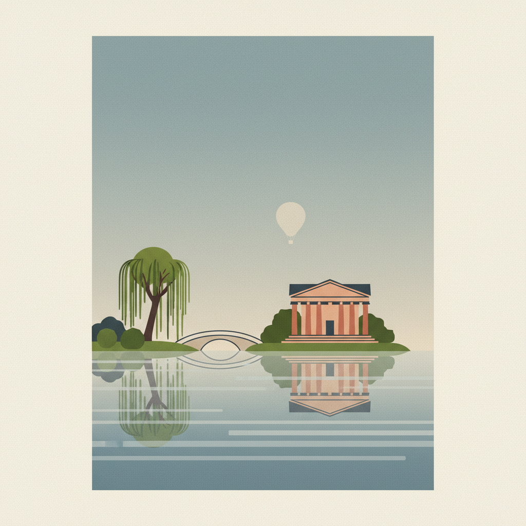 Garden Kingdom of Dessau-Wörlitz — illustrated travel poster