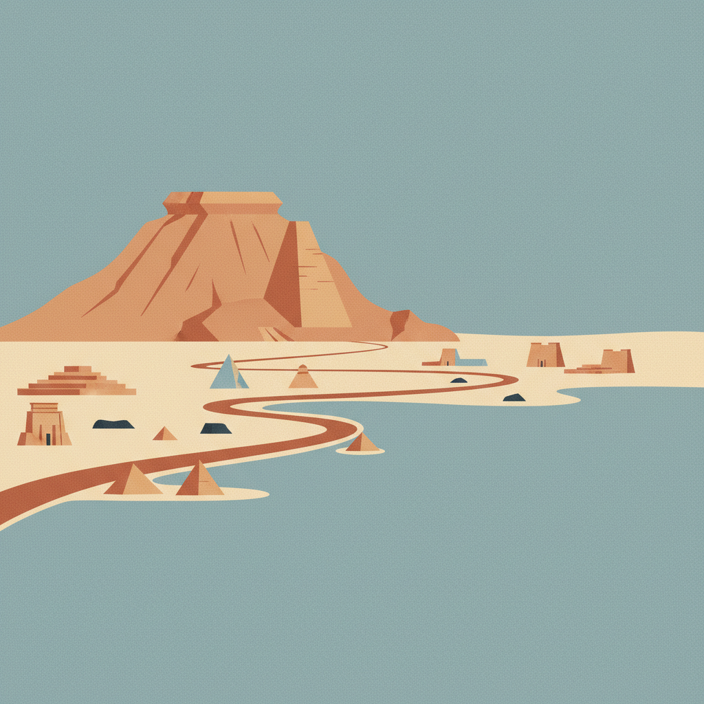 Gebel Barkal and the Sites of the Napatan Region — illustrated travel poster