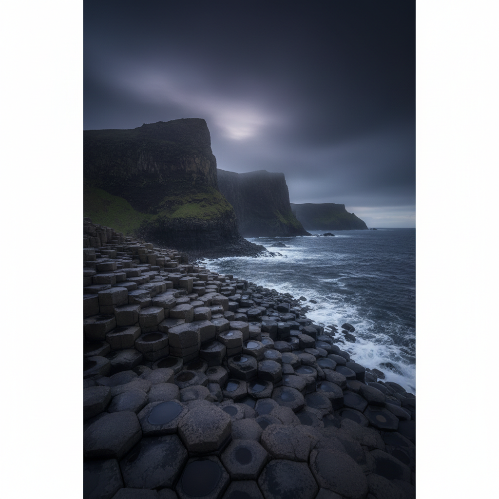 Giant's Causeway and Causeway Coast — illustrated travel poster