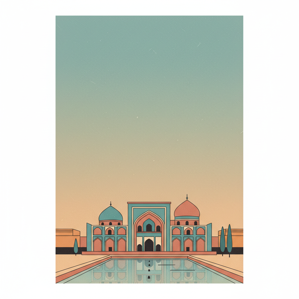 Golestan Palace — illustrated travel poster