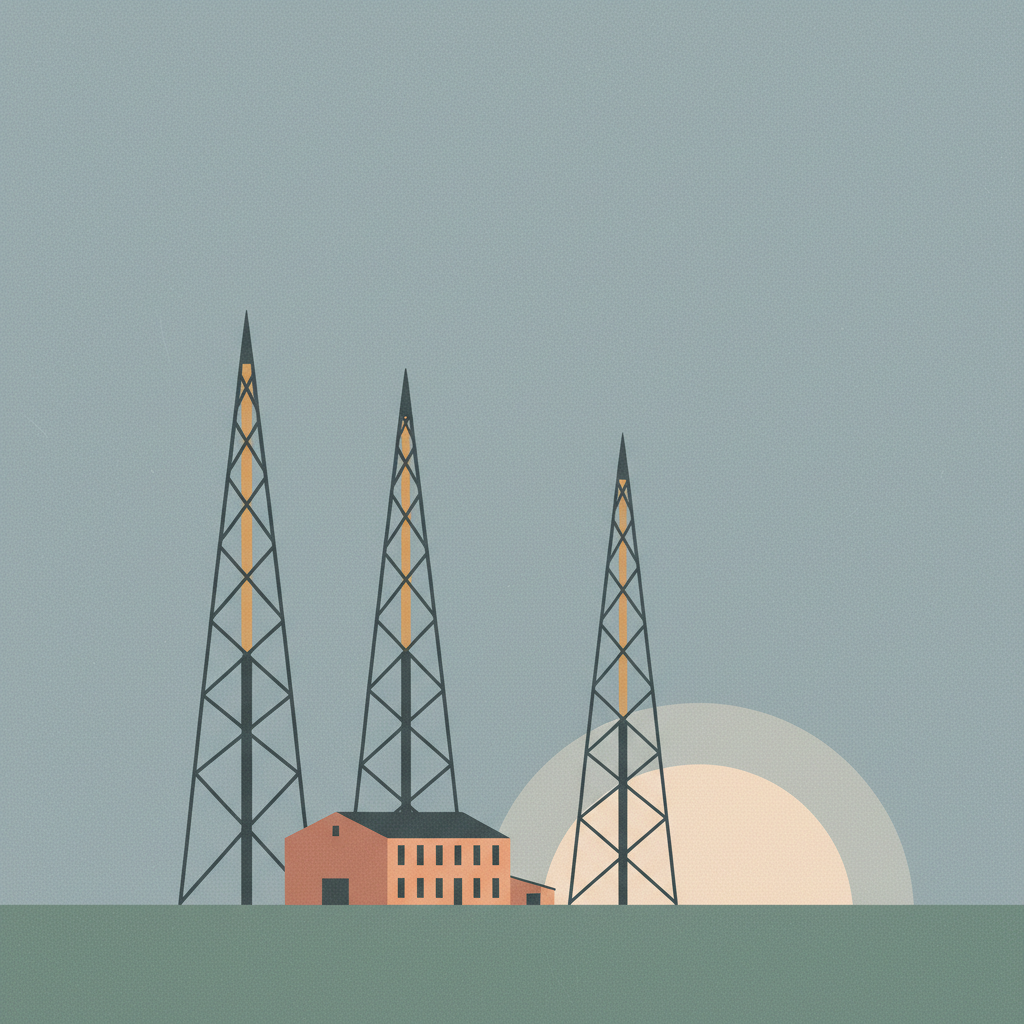 Grimeton Radio Station, Varberg — illustrated travel poster