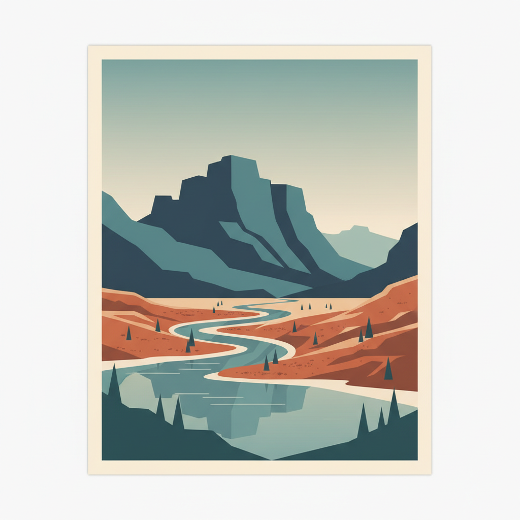 Gros Morne National Park — illustrated travel poster
