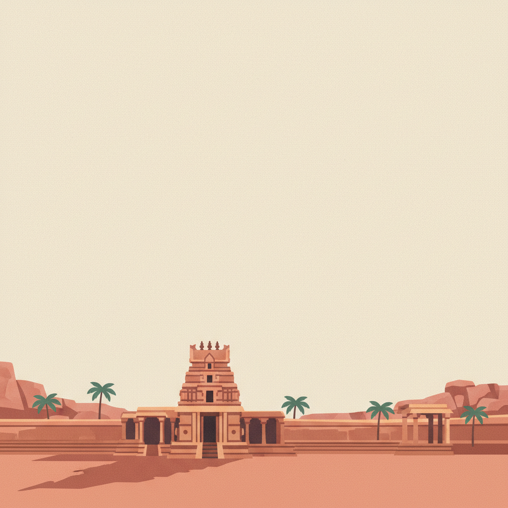 Group of Monuments at Hampi — illustrated travel poster