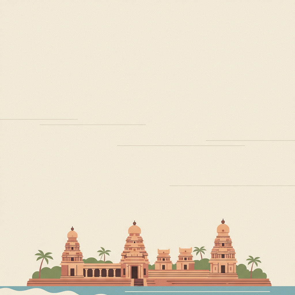 Group of Monuments at Mahabalipuram — illustrated travel poster
