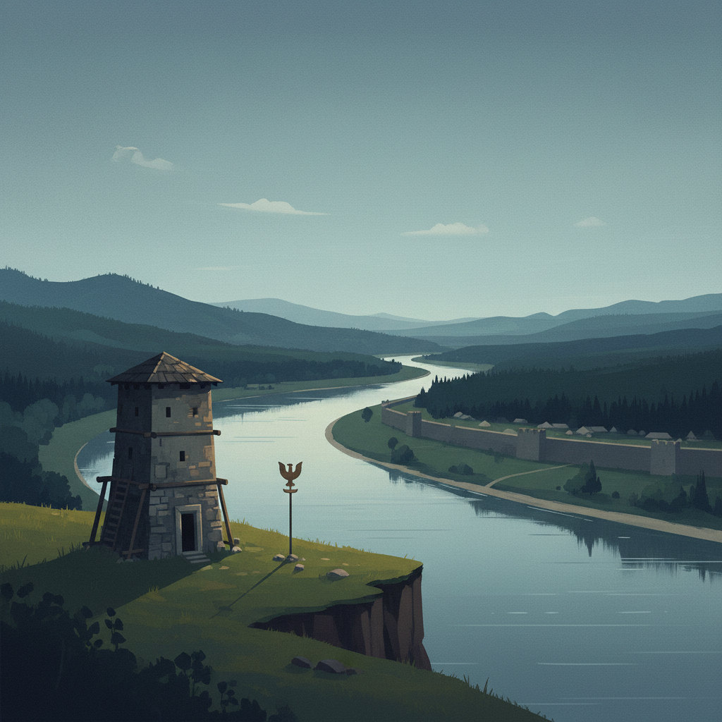 Frontiers of the Roman Empire – The Danube Limes (Western Segment) — illustrated travel poster