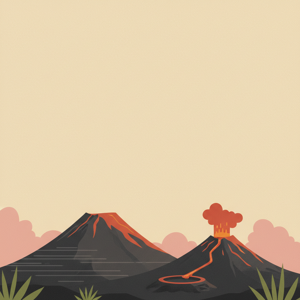 Hawaii Volcanoes National Park — illustrated travel poster