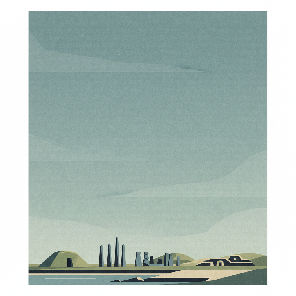 Heart of Neolithic Orkney — illustrated travel poster