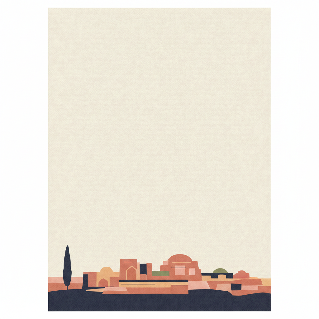 Hegmataneh — illustrated travel poster