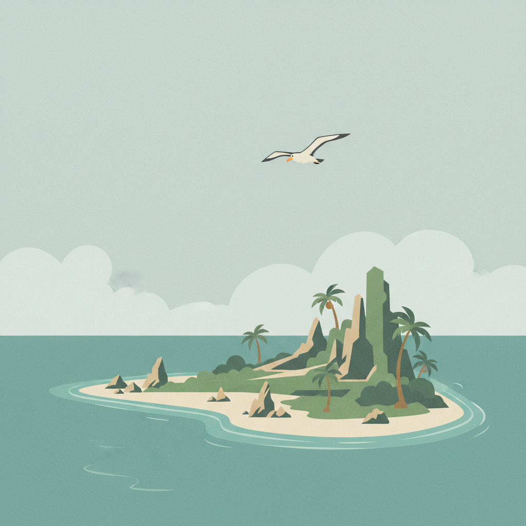 Henderson Island — illustrated travel poster