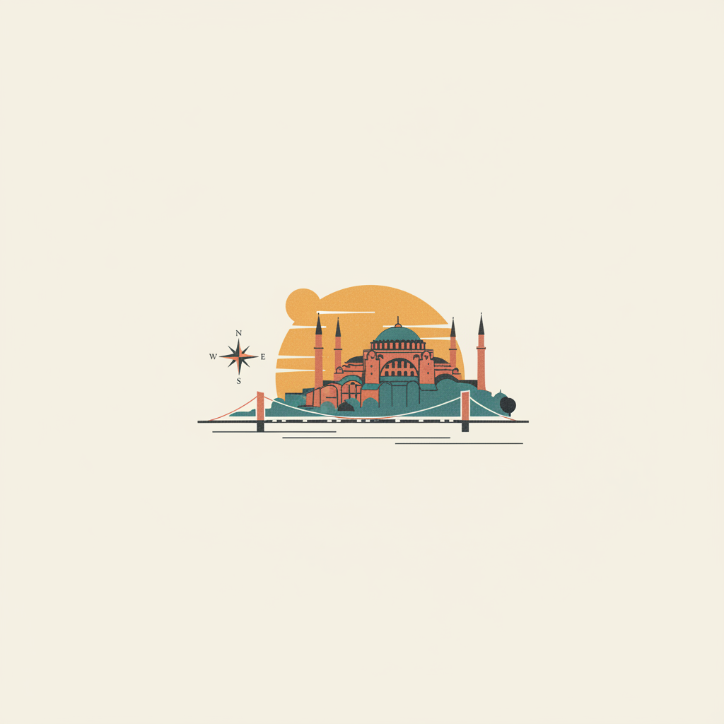 Historic Areas of Istanbul — illustrated travel poster