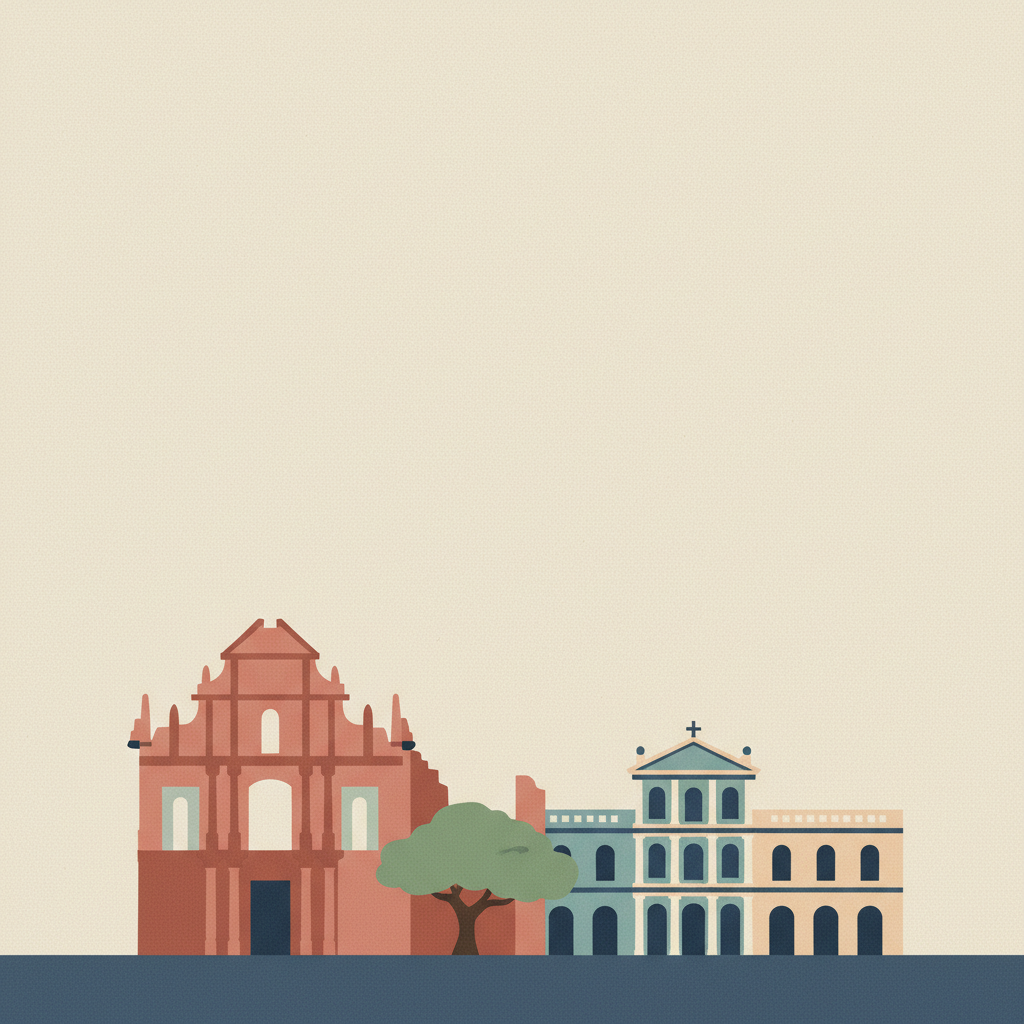 Historic Centre of Macao — illustrated travel poster