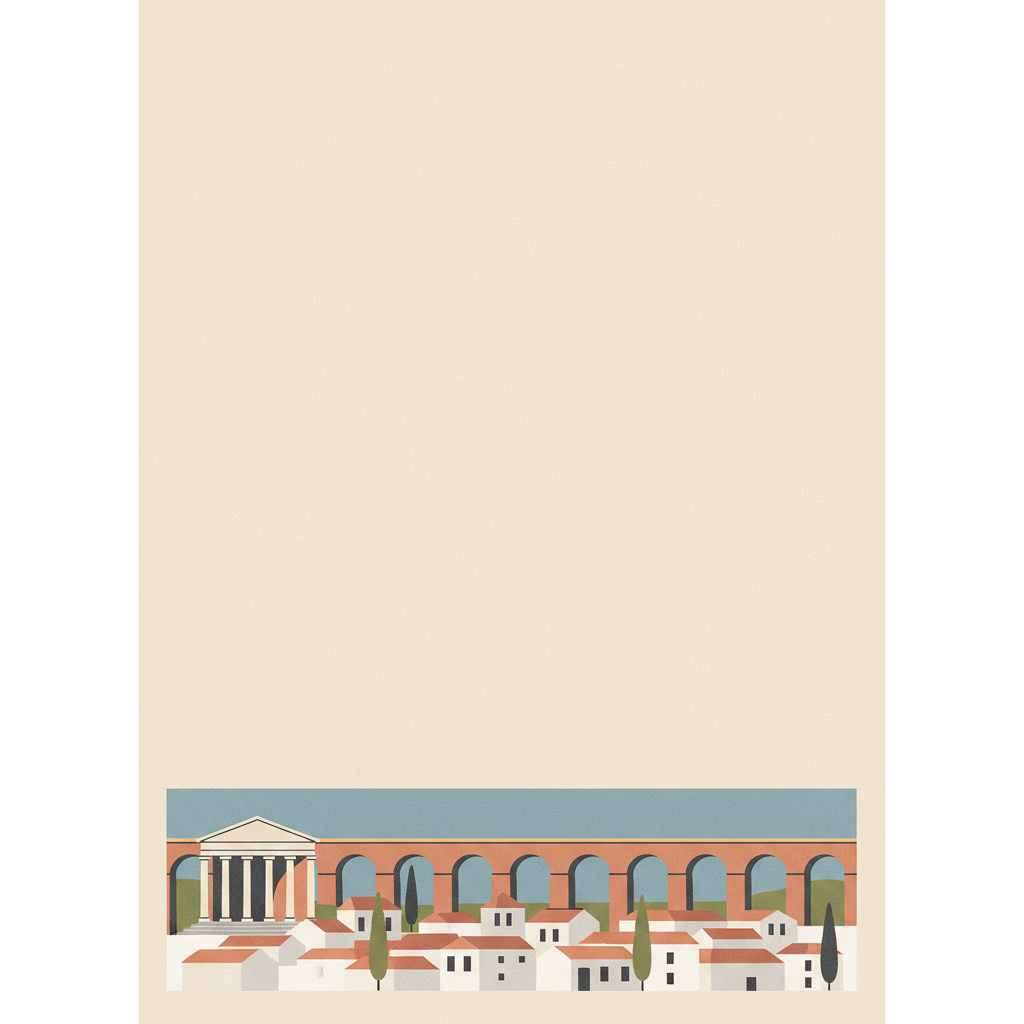 Historic Centre of Évora — illustrated travel poster