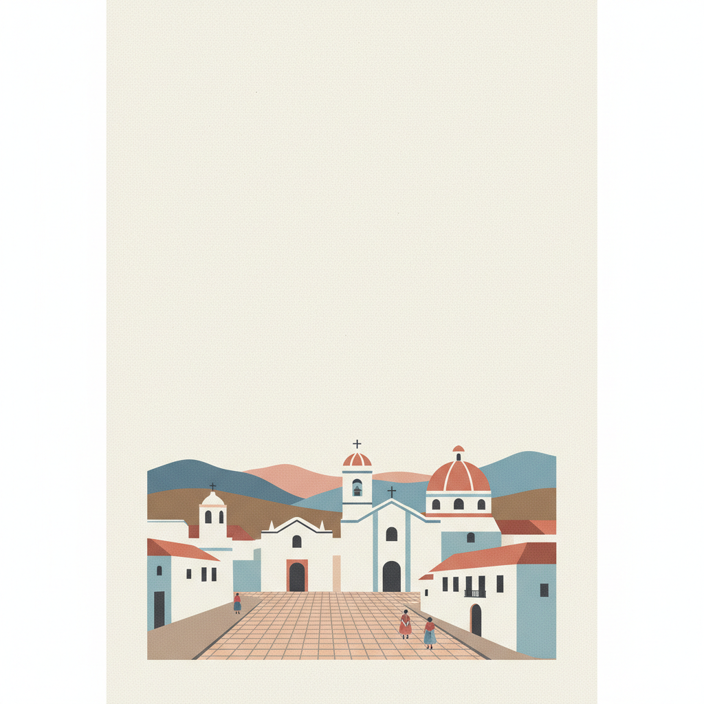 Historic City of Sucre — illustrated travel poster
