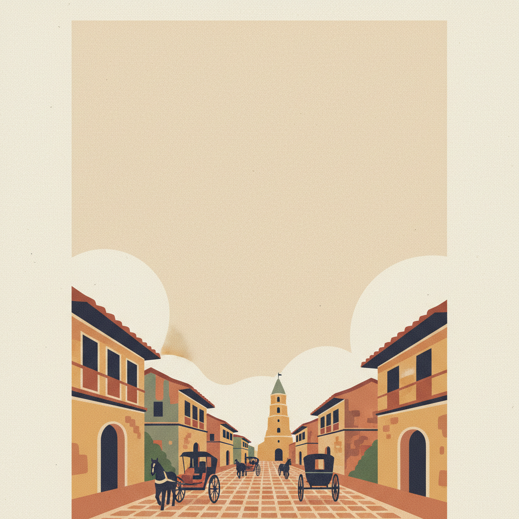 Historic City of Vigan — illustrated travel poster