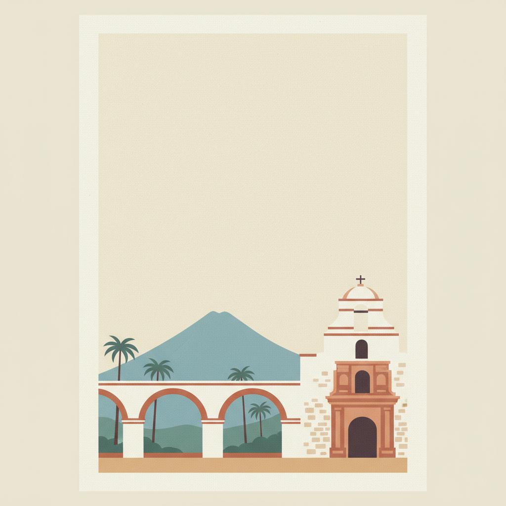 Historical Centre of the City of Arequipa — illustrated travel poster