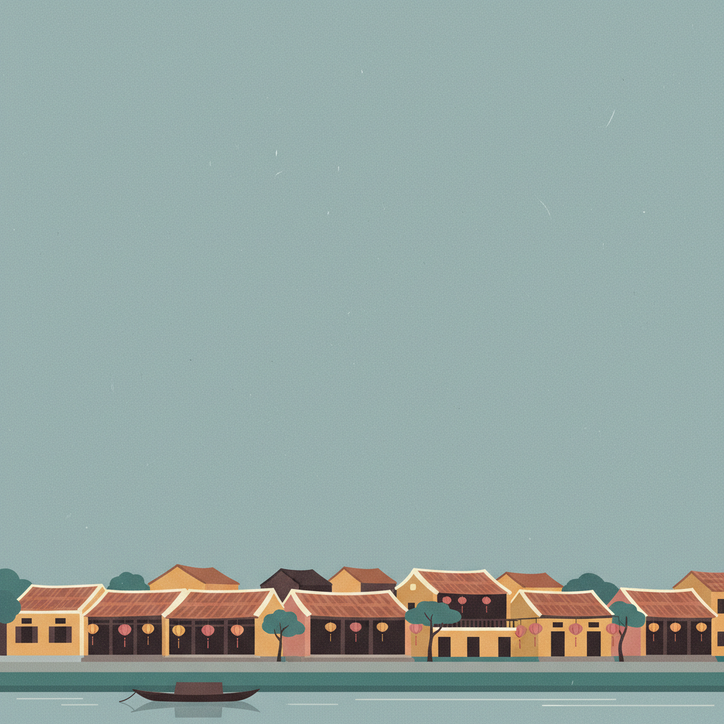 Hoi An Ancient Town — illustrated travel poster