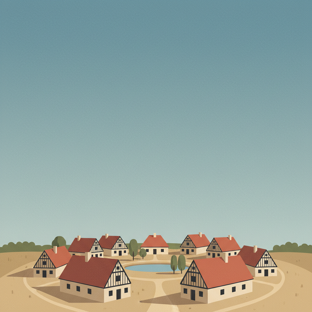 Holašovice Historic Village — illustrated travel poster