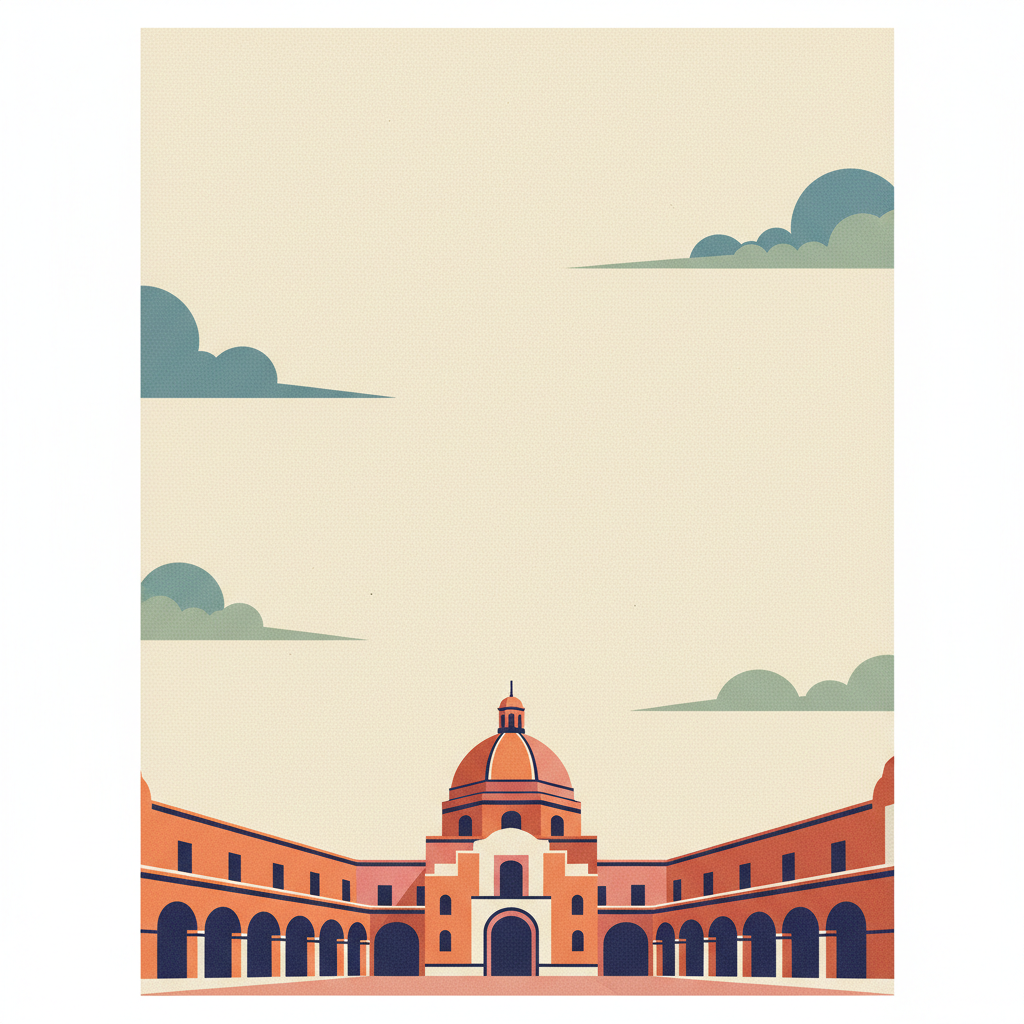 Hospicio Cabañas, Guadalajara — illustrated travel poster