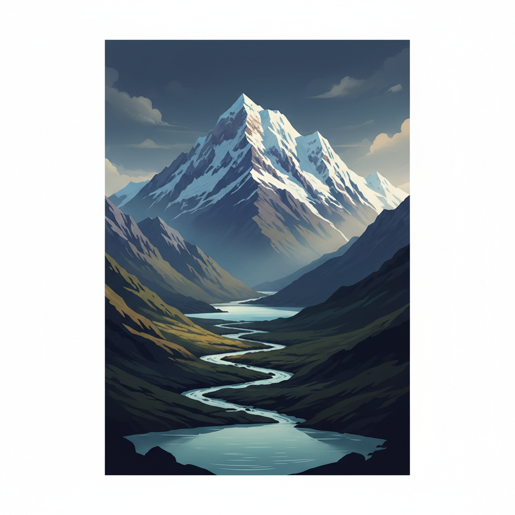 Huascarán National Park — illustrated travel poster