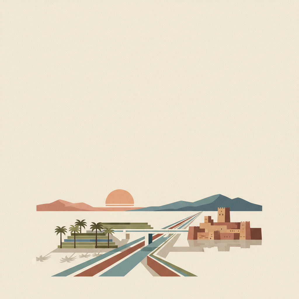 <i>Aflaj</i> Irrigation Systems of Oman — illustrated travel poster