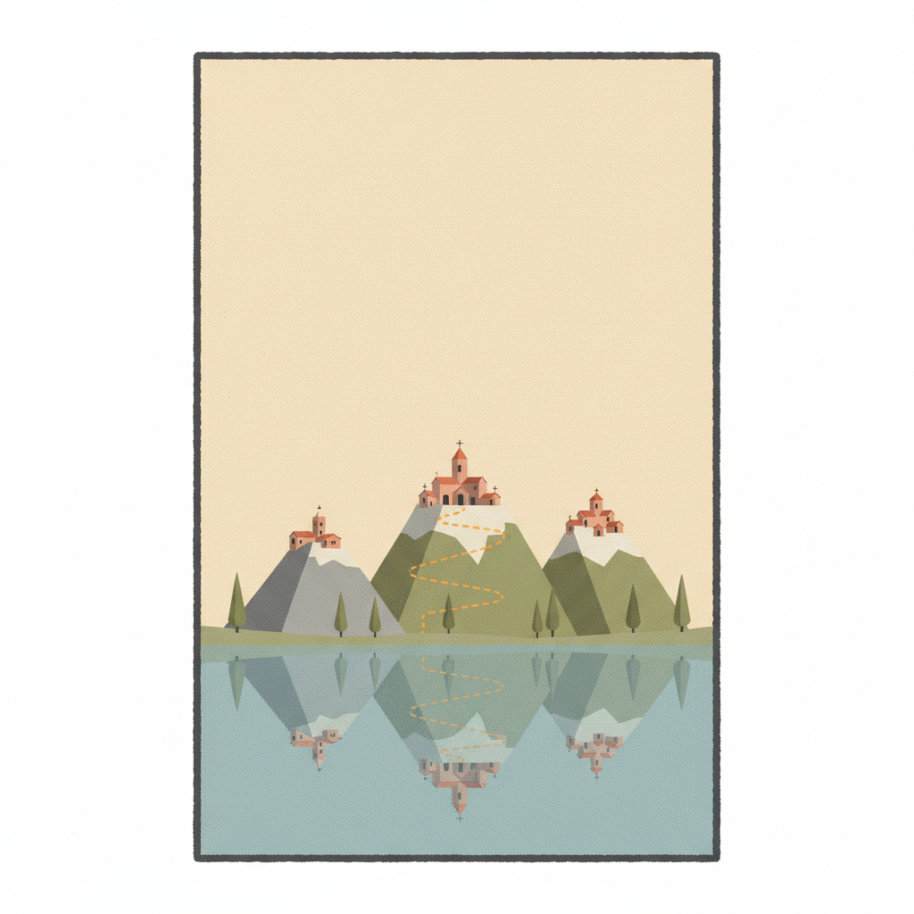 <I>Sacri Monti</I> of Piedmont and Lombardy — illustrated travel poster