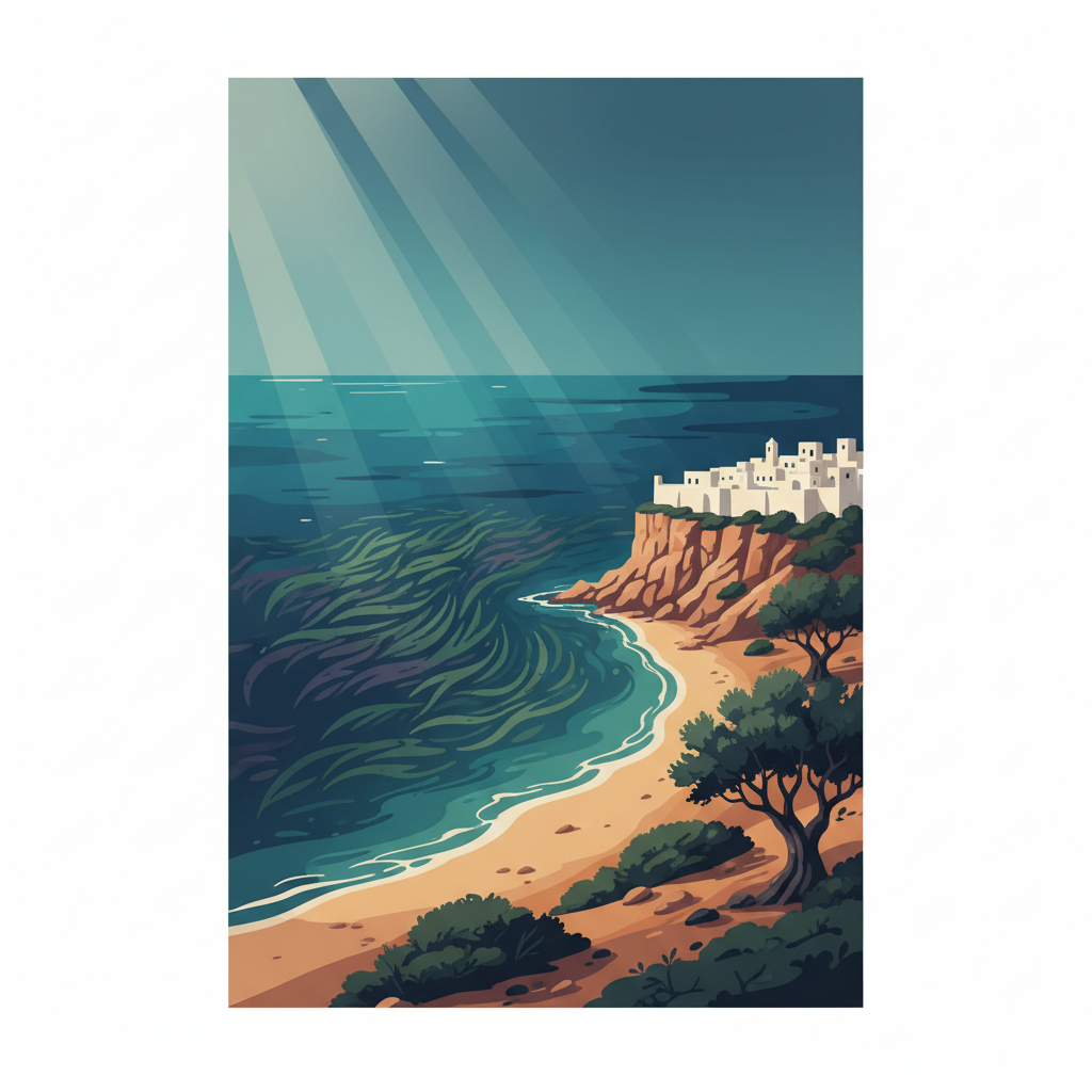 Ibiza, Biodiversity and Culture — illustrated travel poster