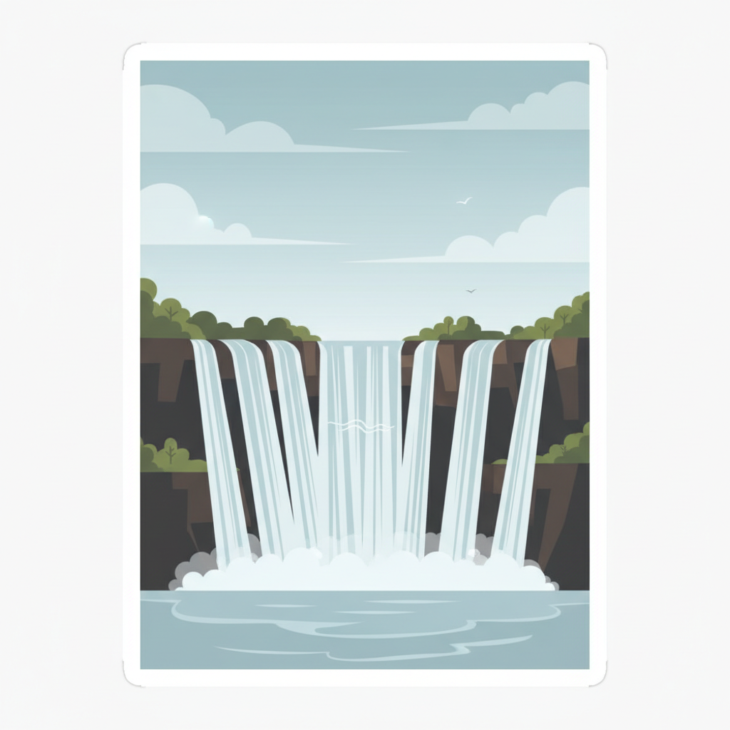 Iguazu National Park — illustrated travel poster